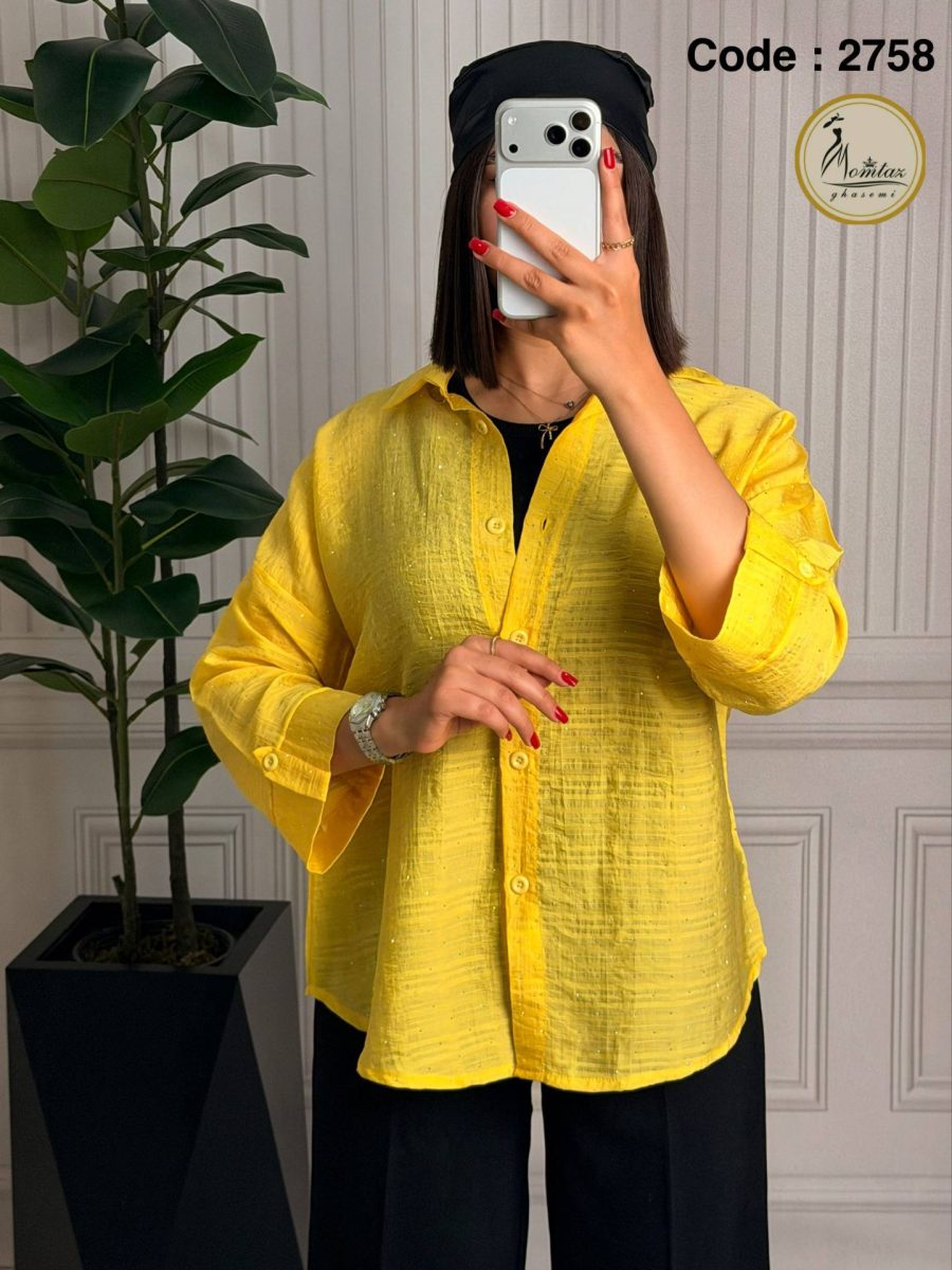 شومیز کیمونو مچ وی(اطلس فول نگین) کد 2758