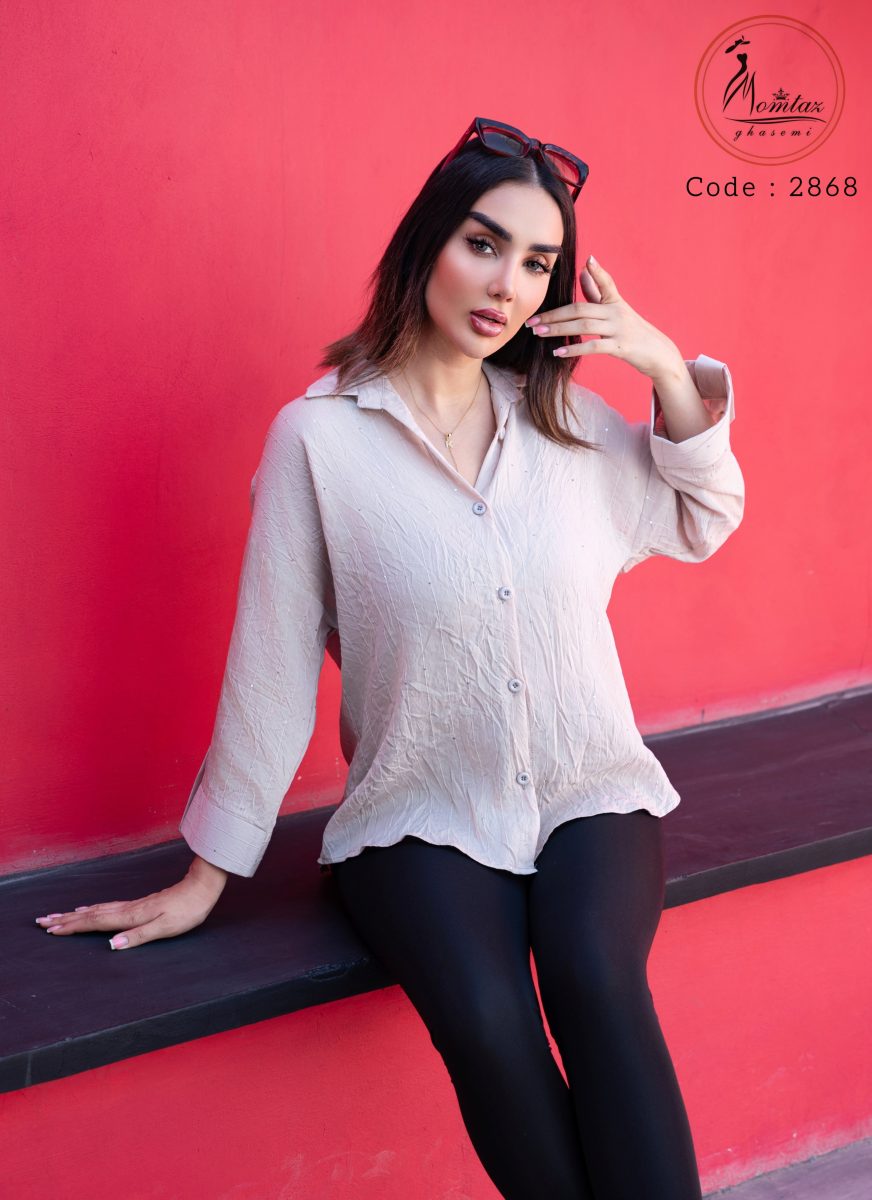 شومیز کیمونو مچ پاکتی (مونیکا پولک دوزی) کد 2868