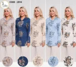 مانتو مچ ساده کریشه پلاس وارداتی کد 2914