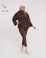 کت 8 دکمه یقه ایستاده لمزور وارداتی کد 2935