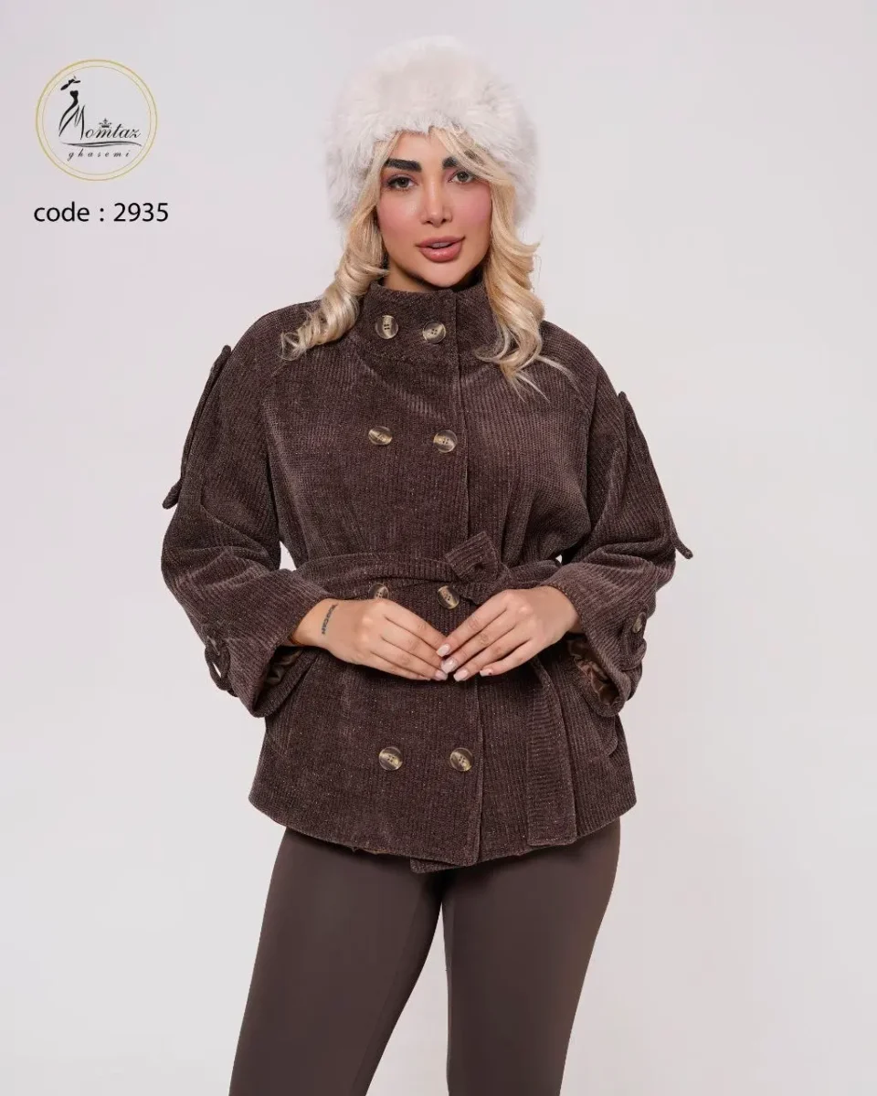 2 کت 8 دکمه یقه ایستاده لمزور وارداتی کد 2935