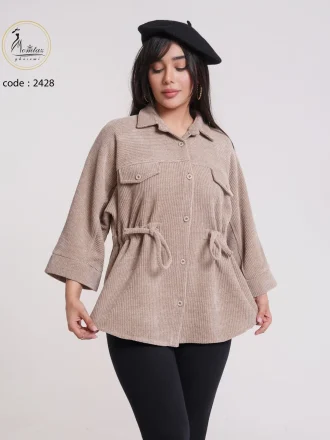 شومیز کمرگت سرشانه بندی کد 2428