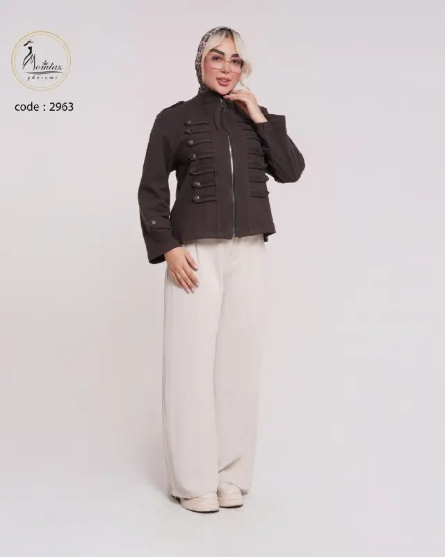 کت جلو زیپ ناپلئونی کد 2963