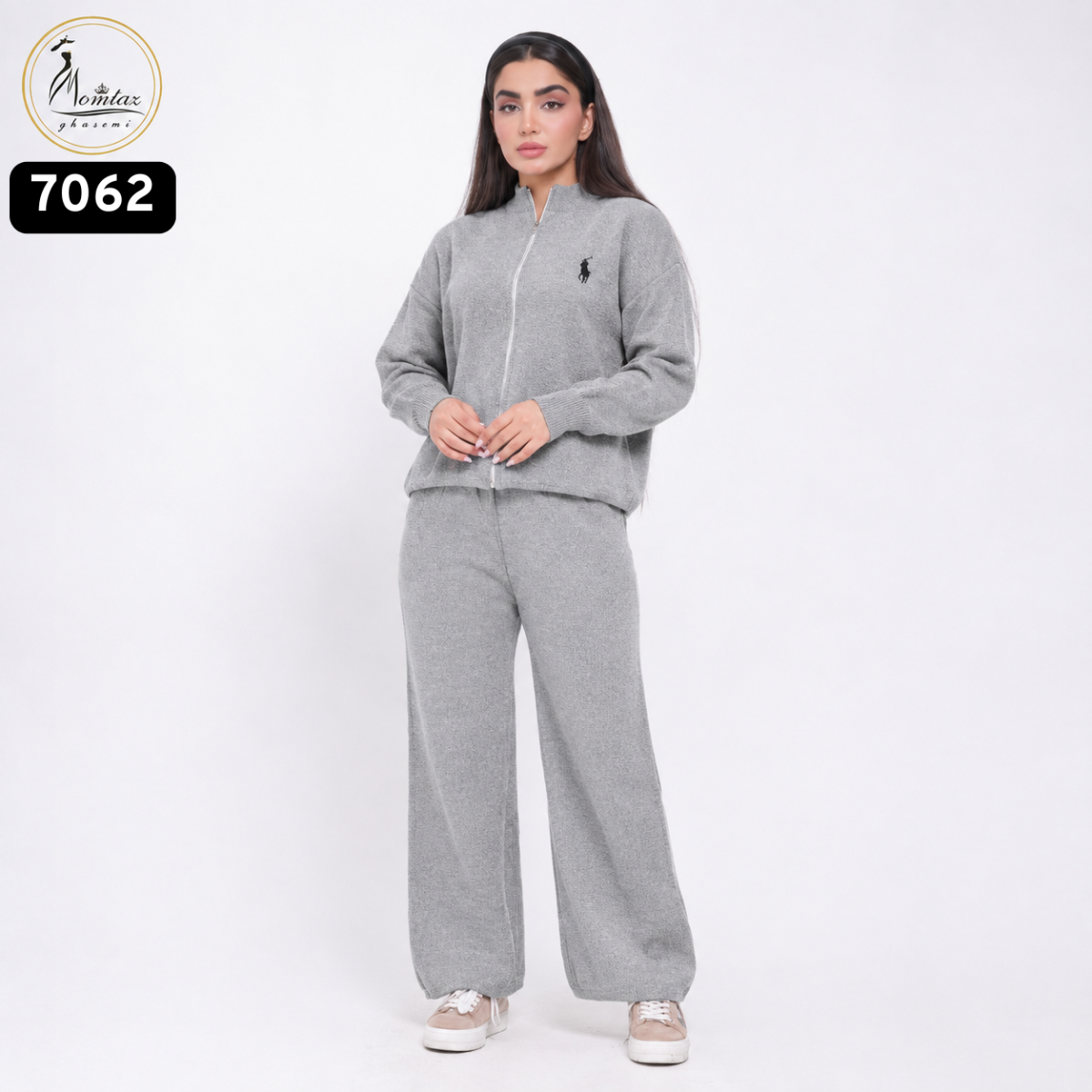 ست بافت polo جلو زیپ دار کد 7062